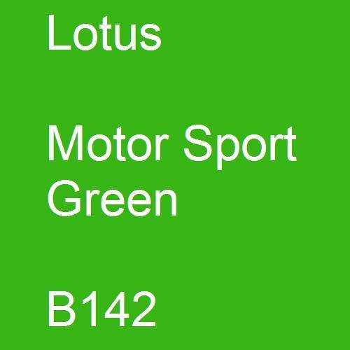 Lotus, Motor Sport Green, B142.